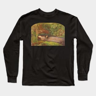 Ophelia by Sir John Everett Millais Long Sleeve T-Shirt